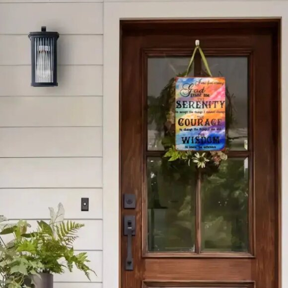 Serenity Prayer Metal Wall Art: Inspirational Spiritual Sign, Vibrant Color NEW - Picture 4 of 5